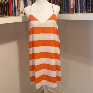 STYLE ROCK Peach & White Beach Dress